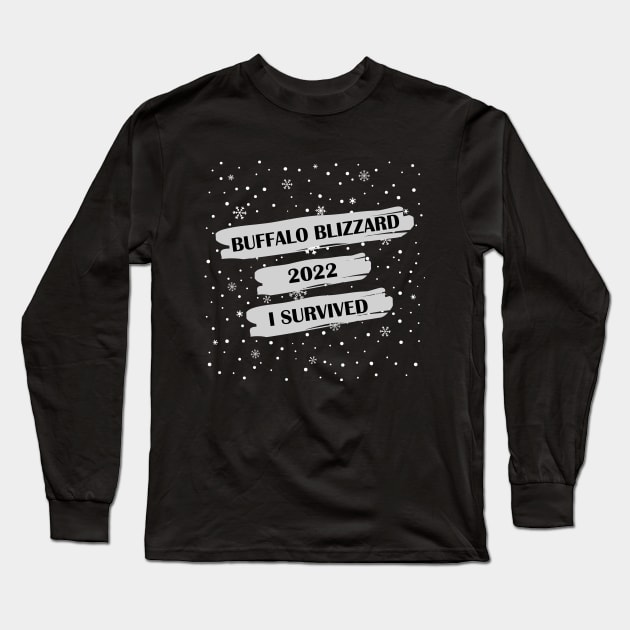 Buffalo Blizzard 2022 - I Survived Long Sleeve T-Shirt by MtWoodson